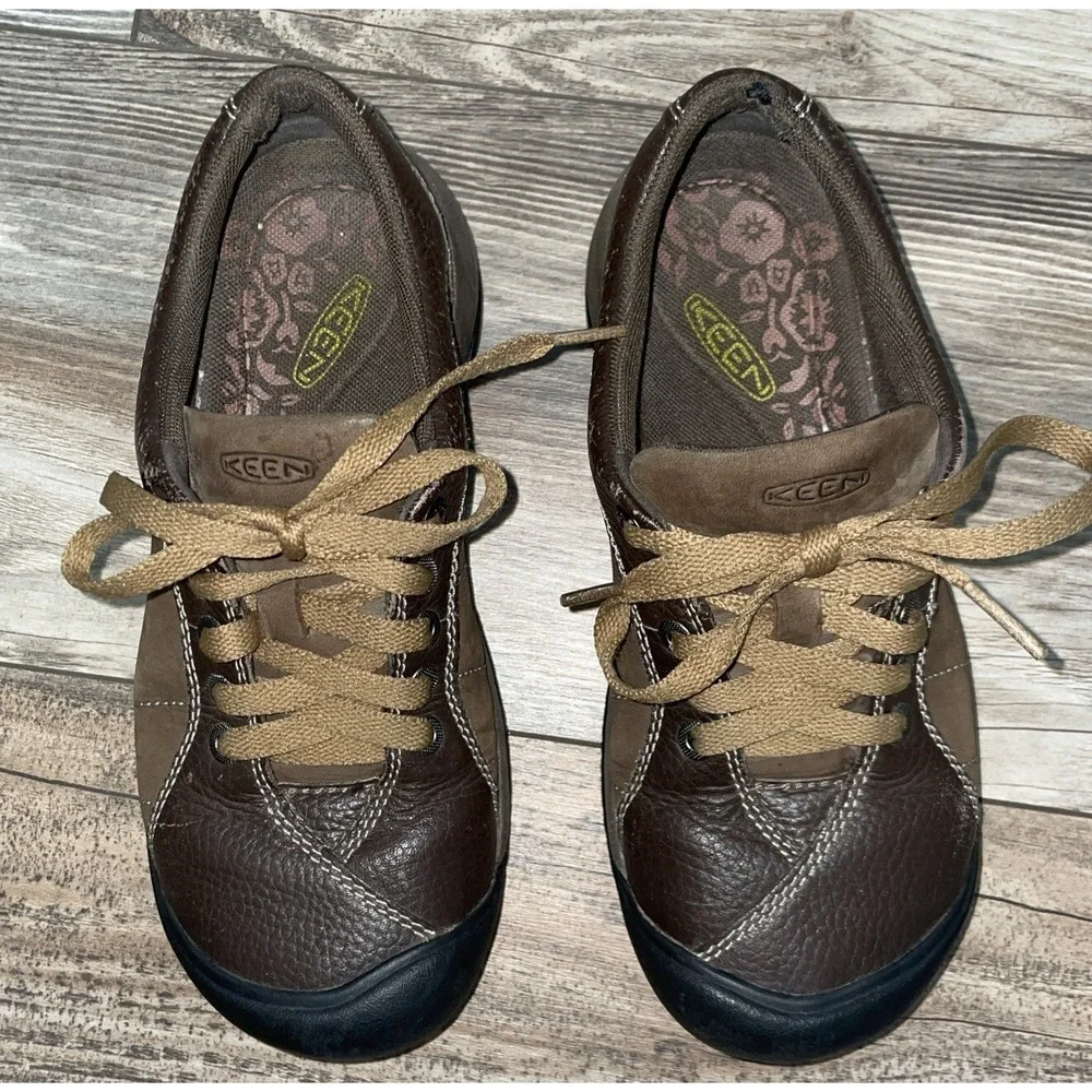 Keen Womens‎ Size 6 Presidio Cascade Brown Leather Lace Up Shoes Hiking